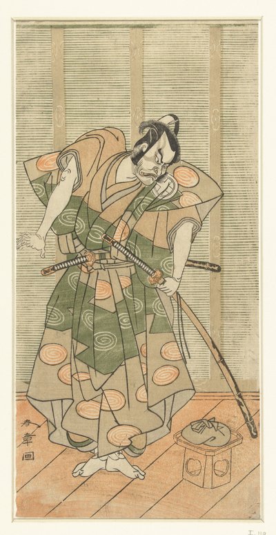 Skuespiller Otani Hiroemon III som skurk af Katsukawa Shunsho