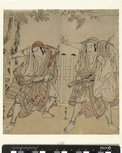 Skuespillerne Otani Hiroji III i Otani Tomoemon af Katsukawa Shunsho