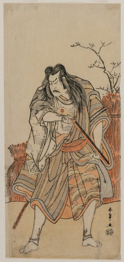 Nakajima Kanzaemon som en herre forklædt som en jæger med en riffel, ca. begyndelsen af 1780