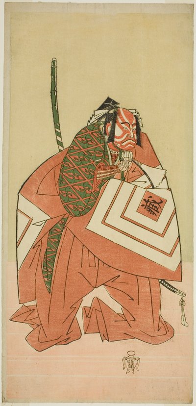 Skuespilleren Ichikawa Danzo III som Sanada no Yoichi (?) i skuespillet Sanada no Yoichi Banjaku no Iezuto (?), opført på Morita Theatre (?) i den ellevte måned, 1767 (?) af Katsukawa Shunsho