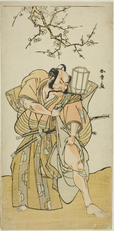 Skuespilleren Ichikawa Danzo IV som Kamakura no Gongoro Kagemasa, i den femte scene af Play Date Nishiki Tsui no Yumitori (A Dandyish Brocade: Opposing Warriors), opført på Morita Theatre i den ellevte måned, 1778 af Katsukawa Shunsho