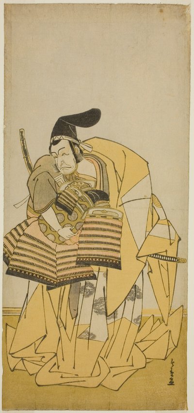 Ichikawa Grape Dye Good As Kudo Saemon Suketsune TE PAY CAMRY Ord relateret til forfædre, udført med te Ichimura te e medlem Te first gate th, 1776 af Katsukawa Shunsho