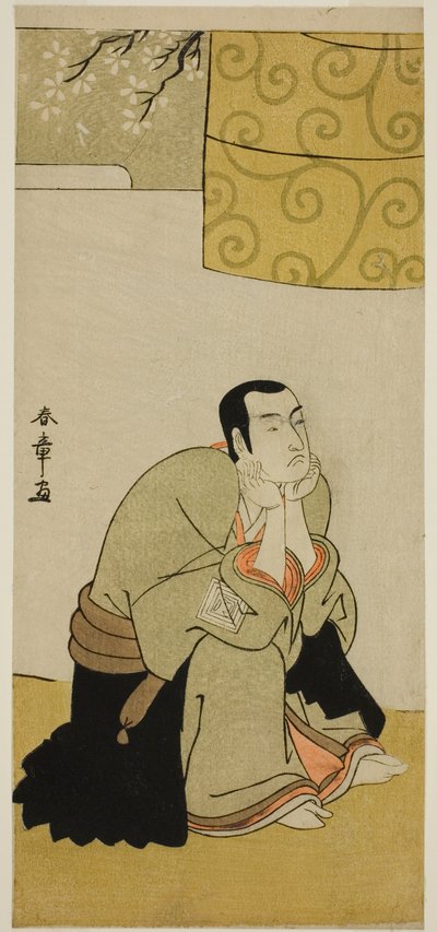 Skuespilleren Ichikawa Monnosuke II som buddhistisk munk i skuespillet Edo no Hana Mimasu Soga, opført på Nakamura Theatre i den fjerde måned, 1783 af Katsukawa Shunsho