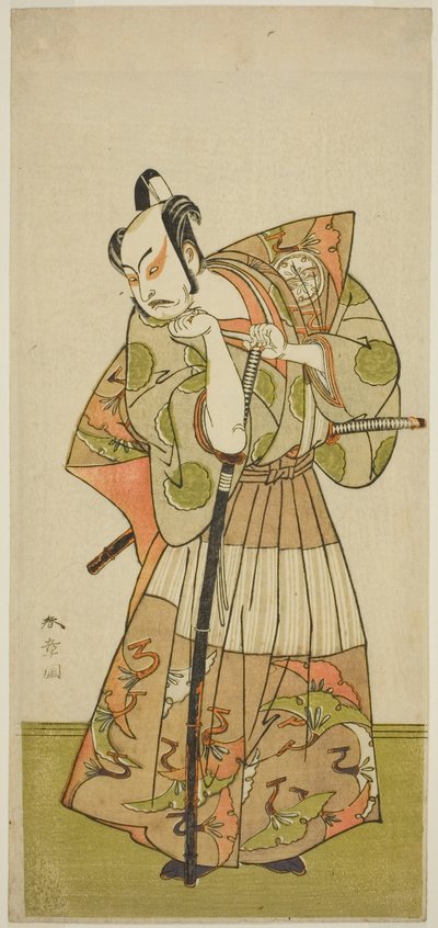 Skuespilleren Nakamura Juzo II i en uidentificeret rolle af Katsukawa Shunsho