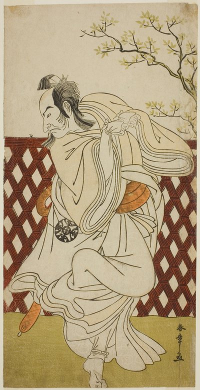 Skuespilleren Nakamura Nakazo I som Sakon-gitsune i skuespillet Hana-zumo Genji Hiiki, opført på Nakamura Theatre i den ellevte måned, 1775 af Katsukawa Shunsho