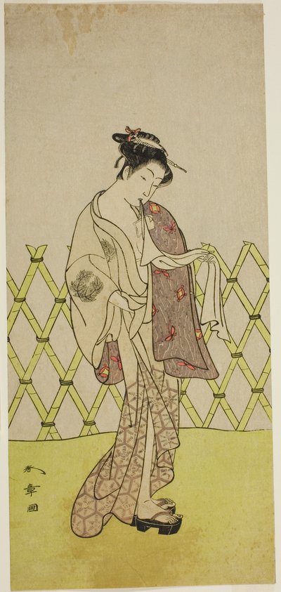 Dr. Nakamura som en lille pige i Hakata (?) af Katsukawa Shunsho