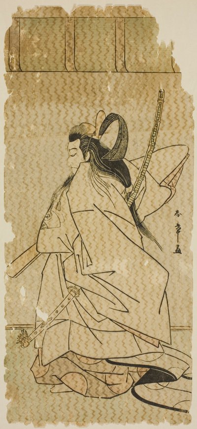 Skuespilleren Onoe Matsusuke I som prins Takanori i stykket "Kaeribana Eiyu Taiheiki," opført på Nakamura Theatre i den ellevte måned, 1779 af Katsukawa Shunsho