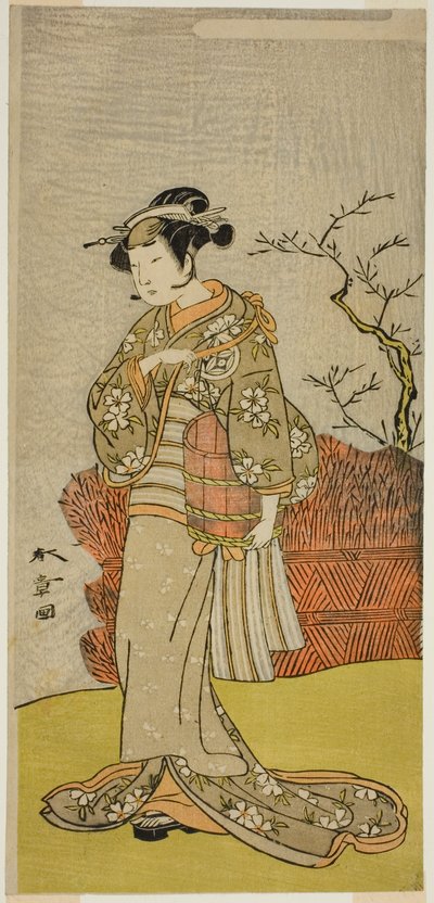 Årets første snes verden, perforeret ved Morita, 1773 af Katsukawa Shunsho
