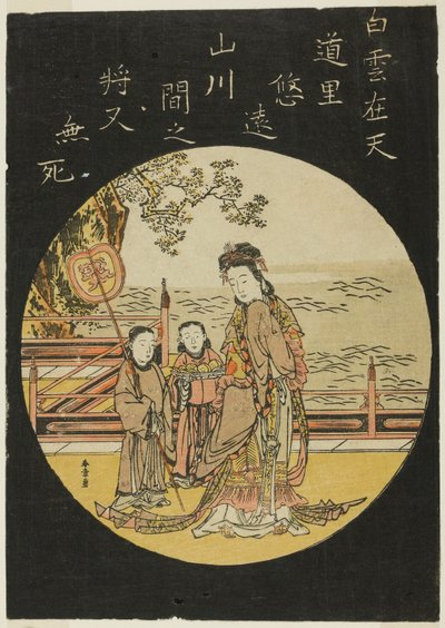 Den kinesiske udødelige Seiobo (C: Xi Wang Mu, Vestens dronning) af Katsukawa Shunsho