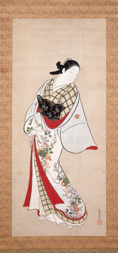 Portræt af Takao (blæk og farve på papir) af Katsunobu Kondo