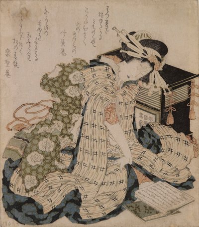 Courtisan sover af Katsushika Hokusai