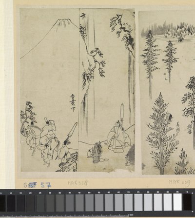 Rytter med følge og daimyos hilsen af Katsushika Hokusai (possibly)
