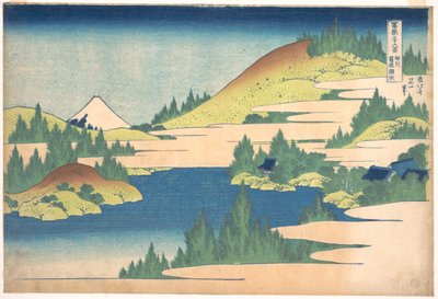 36 vues du Mont Fuji, Japon: vue du lac Hakone, provinsen Sagani, Japon - Estampe de Katsushika Hokusai (1760-1849) (ecole ukiyo-e) 1830-1833 State A Pushkin Museum of Fine Arts, Moscou af Katsushika Hokusai