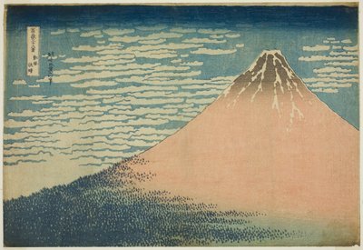 En mild brise på en god dag (Gaifu kaisei), fra serien "Seksogtredive udsigter over Mount Fuji (Fugaku sanjurokkei)" af Katsushika Hokusai