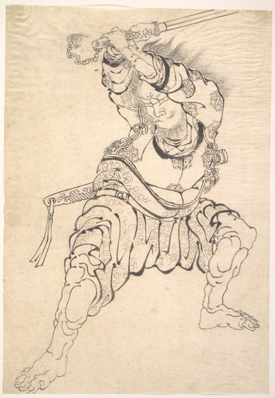 En kriger af Katsushika Hokusai