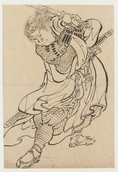 En kriger, slutningen af det 18.-begyndelsen af det 19. århundrede. af Katsushika Hokusai
