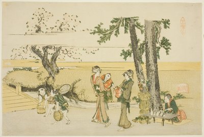 A Wayside Scene (Oji) af Katsushika Hokusai