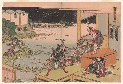 Akt X, c. 1806 (træbloktryk; blæk og farve på papir af Katsushika Hokusai