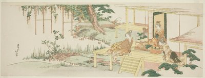 Beundrer blåregn af Katsushika Hokusai