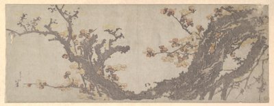 Et gammelt blomstrende blommetræ af Katsushika Hokusai