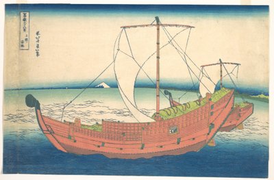 På havet ud for Kazusa (Kazusa no kairo), fra serien »De 36 udsigter over Fuji« (Fugaku sanjūrokkei) af Katsushika Hokusai