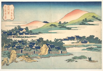 Bananplantagen ved Nakashima (Nakashima shōen), fra serien »Otte udsigter over Ryūkyū-øerne« (Ryūkyū hakkei) af Katsushika Hokusai