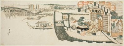 Bådfester på Sumida-floden af Katsushika Hokusai