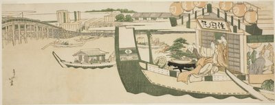 Bådfester på Sumida-floden af Katsushika Hokusai
