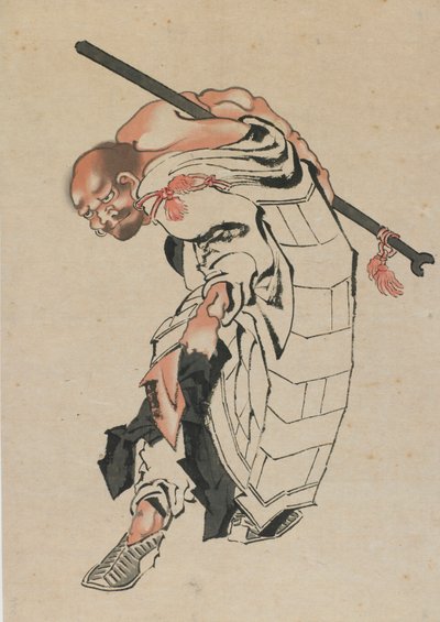 Buddhistisk figur, slutningen af det 18.-begyndelsen af det 19. århundrede. af Katsushika Hokusai