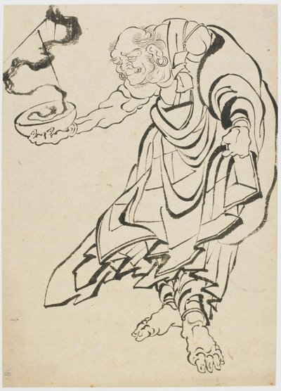 Buddhistisk figur, slutningen af det 18.-begyndelsen af det 19. århundrede. af Katsushika Hokusai