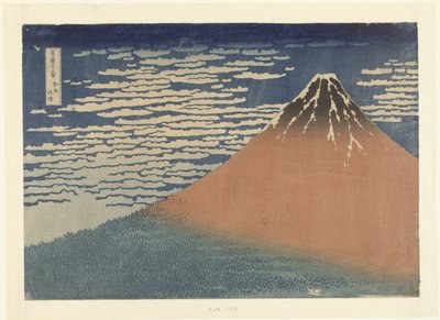 Klart vejr med sydlig vind af Katsushika Hokusai