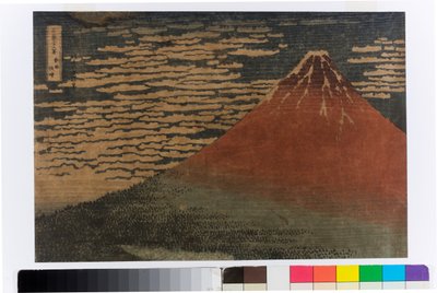Klar dag med sydlig vind (Rød Fuji) af Katsushika Hokusai