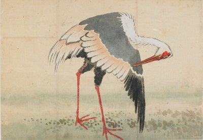 Trane, Edo-periode, slutningen af det 18.-begyndelsen af det 19. århundrede. af Katsushika Hokusai