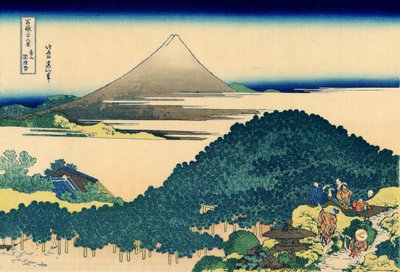 Pudefyr ved Aoyama, Edo, ca. 1830 (træbloktryk) af Katsushika Hokusai