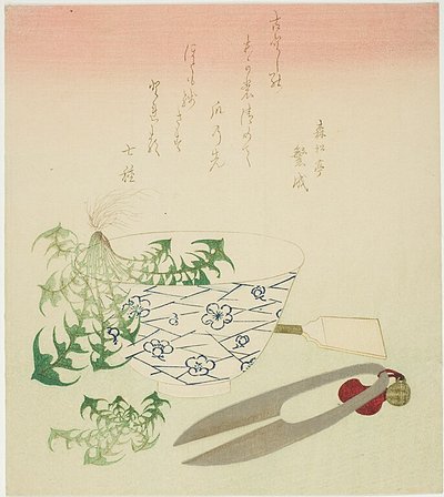 Mælkebøtter til det nye år af Katsushika Hokusai