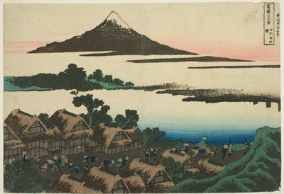 dawn at Isawa medlemssamfund P Lovinse (aldrende sake Isawa no Akatsuki), fra serien ``Tierty x Views of Mount Fuji (Fugaku Usaju Rokukatsu)