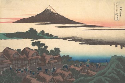 Dawn at Isawa i Kai-provinsen Koshu Isawa no akatsuki, fra serien 36..., ca. 1830-32. af Katsushika Hokusai
