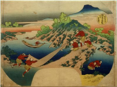 Minobu -floden i Kai -provinsen af Katsushika Hokusai
