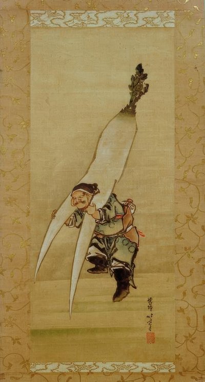 Lykkeguden Daikoku med den gigantiske radise af Katsushika Hokusai