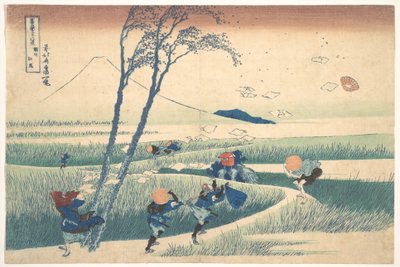 Ejiri i Suruga-provinsen (Sunshū Ejiri), fra serien »De 36 udsigter over Fuji-bjerget« (Fugaku sanjūrokkei) af Katsushika Hokusai
