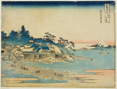 Kazu Enoshima Sagami P Lovinse (Unrefined Sake Enoshima), fra serien ``Tyrty Mr. x Views Of Mount Fuji (Fugaku Usaju Rokukei)