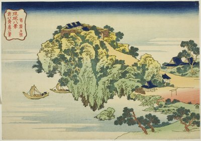 Evening Glow at Jungai (Jungai sekisho), fra serien "Eight Views of the Ryukyu Islands (Ryukyu hakkei)" af Katsushika Hokusai