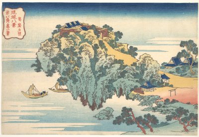 Aftenrødme ved Jungai (Jungai sekishō), fra serien »Otte udsigter over Ryūkyū-øerne« (Ryūkyū hakkei) af Katsushika Hokusai