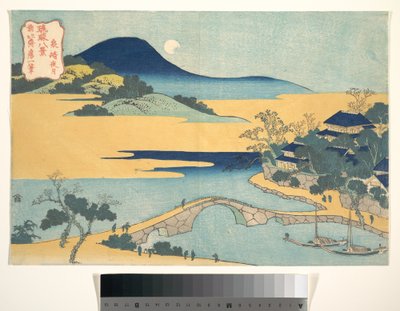 Aftenmånen ved Izumizaki (Izaumizaki yagetsu), fra serien »De otte udsigter over Ryūkyū-øerne« (Ryūkyū hakkei) af Katsushika Hokusai