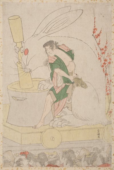 Festivalfloat for kaninens år af Katsushika Hokusai