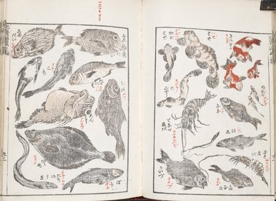 Fisk og havdyr af Katsushika Hokusai
