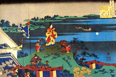 Fra serien Hundred Poems by One Hundred Poets: Abe no Nakamaro, c1830. af Katsushika Hokusai
