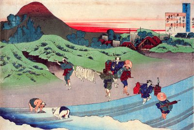 Fra serien Hundred Poems by One Hundred Poets: Jito Tenno, c1830. af Katsushika Hokusai
