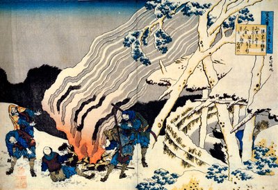 Fra serien Hundred Poems by One Hundred Poets: Minamoto no Muneyuki, c1830. af Katsushika Hokusai