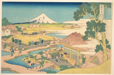 Fuji fra Katakura-teplantagerne i Suruga (Sunshū Katakura chaen no Fuji), fra serien »De 36 udsigter over Fuji« (Fugaku sanjūrokkei) af Katsushika Hokusai